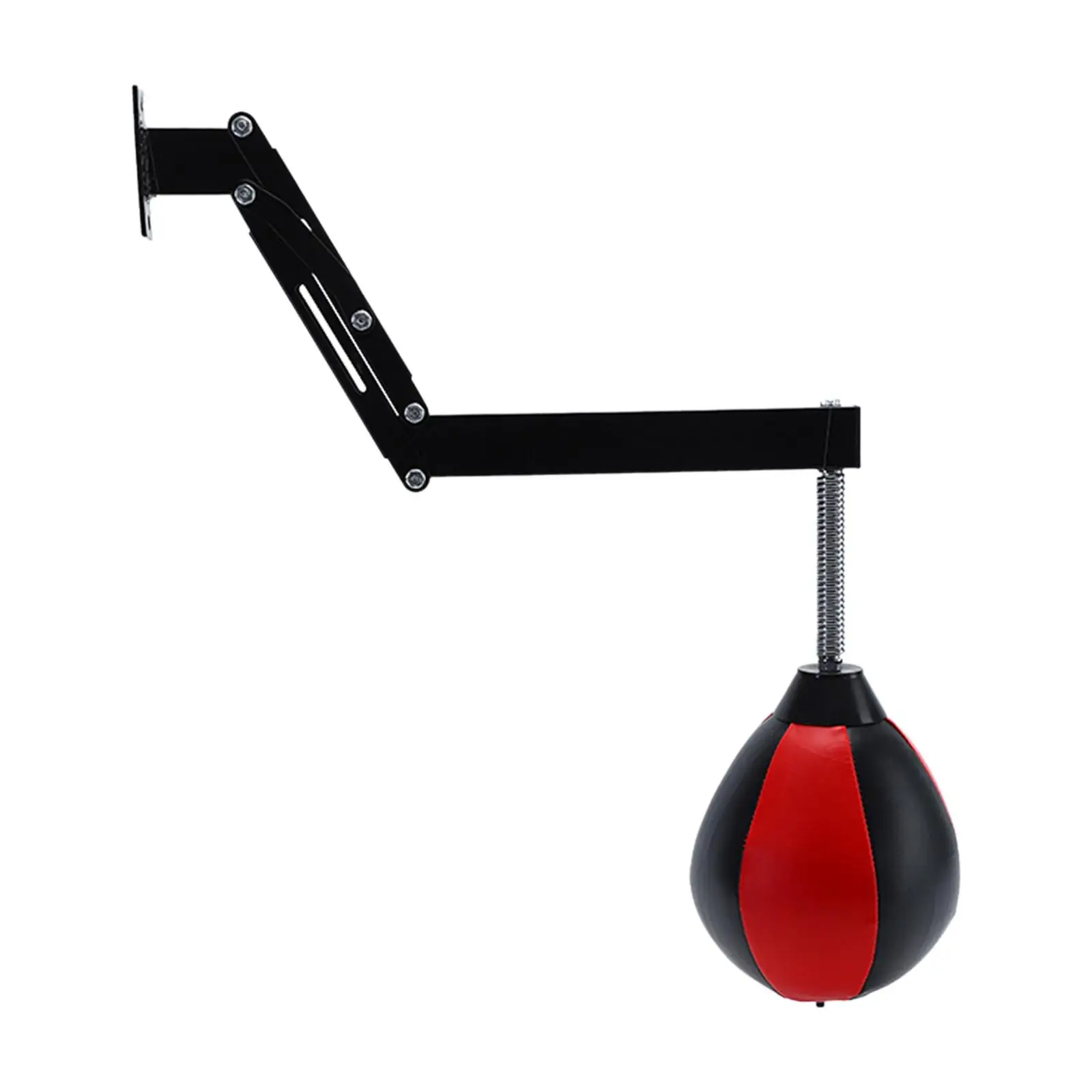 Speed Bag Height Adjustable Heavy Duty PU Leather Wall Mount Boxing Punching Bag for Sports Training Sanda Sparring Gym