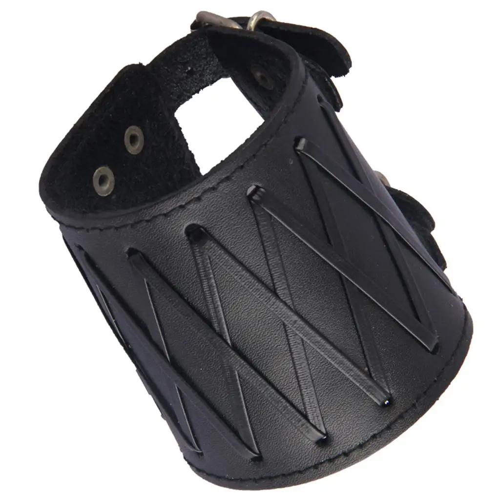 Fashion Steampunk Gauntlet Cuff Wide Arm Bracers Biker Wrist Protector Wristband Costume Accessories