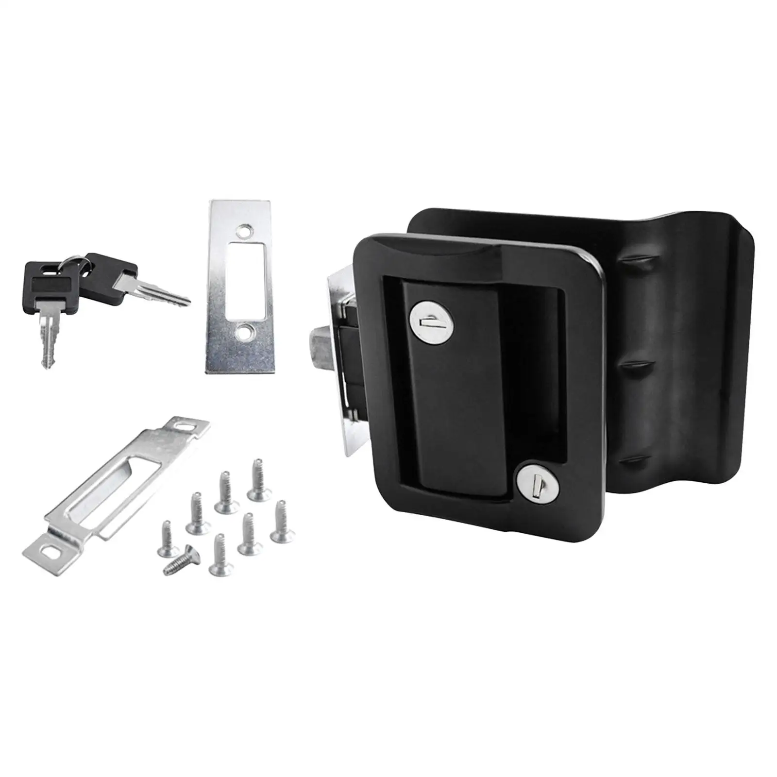 Camper Door Latch Antitheft Zinc Alloy with Two Keys Trailer Door Latch