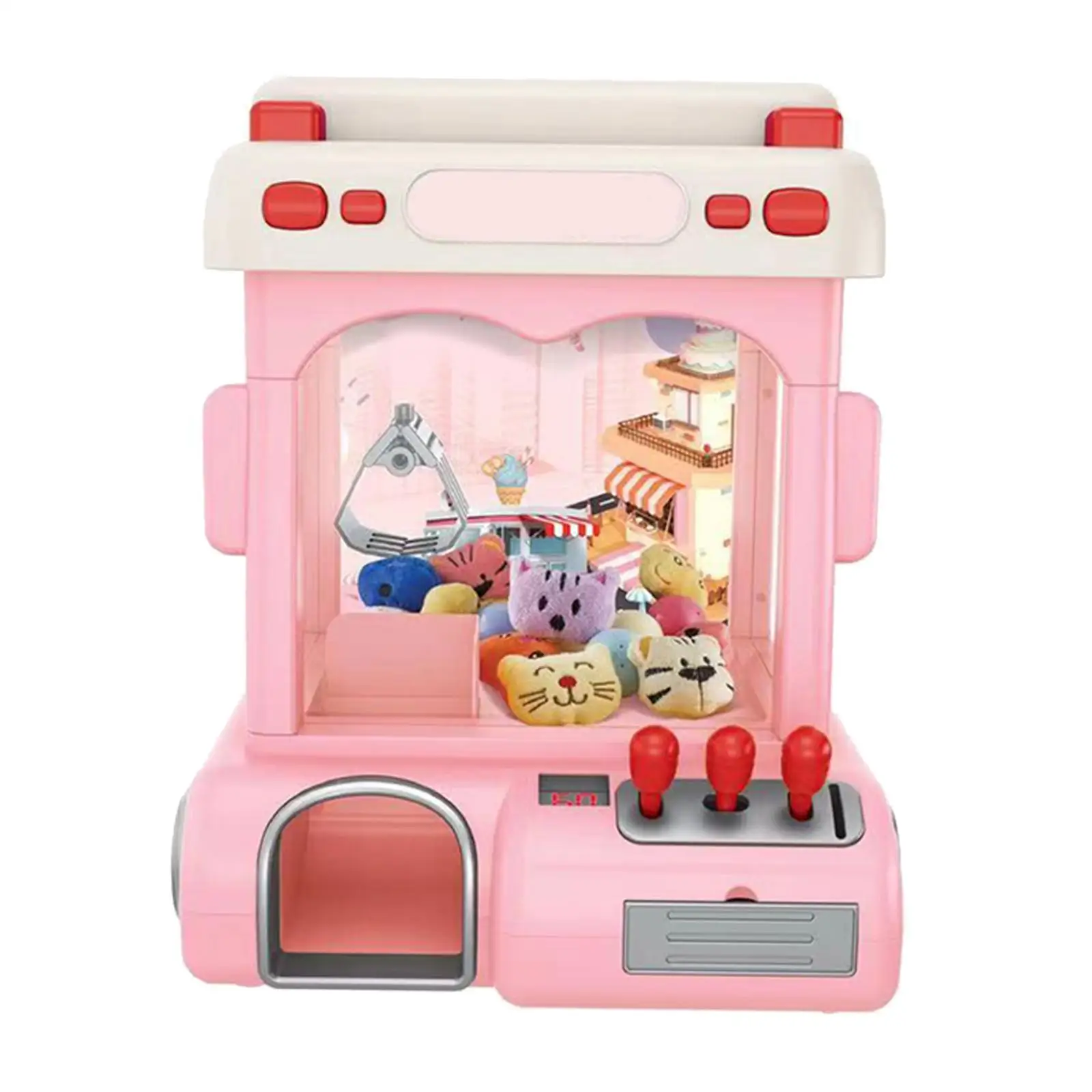 Candy Claw Machine Doll Grabber Electronic Prize Toys Dispenser DIY Funny Musical Claw Game for Game Birthday Child