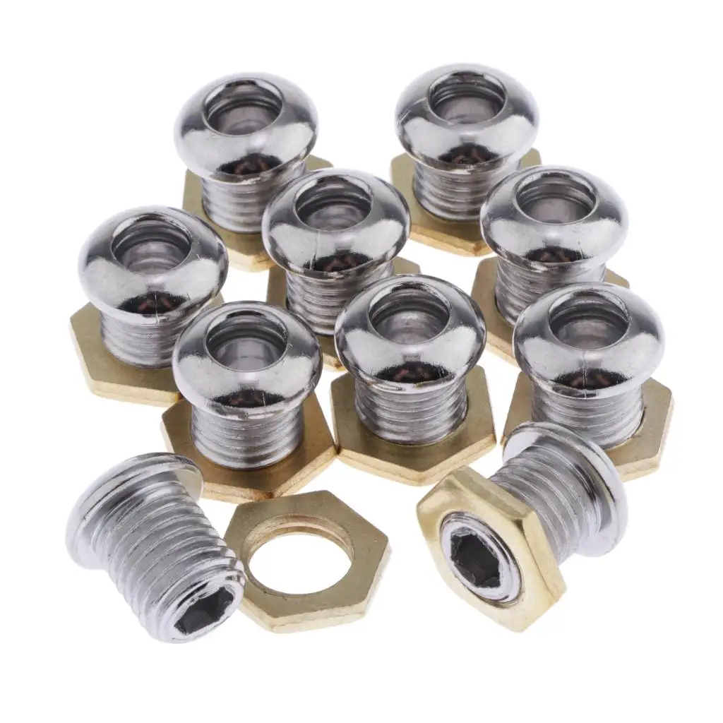 10pcs 1/2 `` Drum  Set with Sealing Nut for Bass Tom Snare Drum