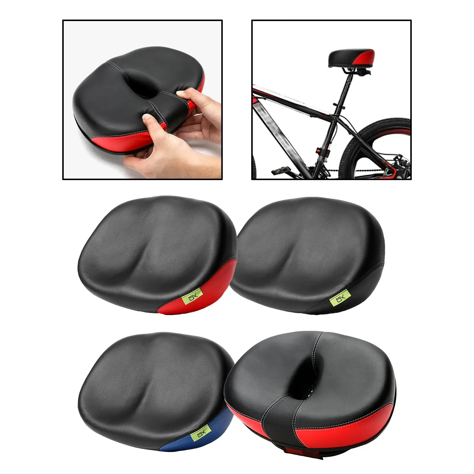 Comfortable Bike Seat Replacement ,Spring Shock Absorber ,No Nose Widen Thicken  Pad ,Breathable  Saddle for Men Women