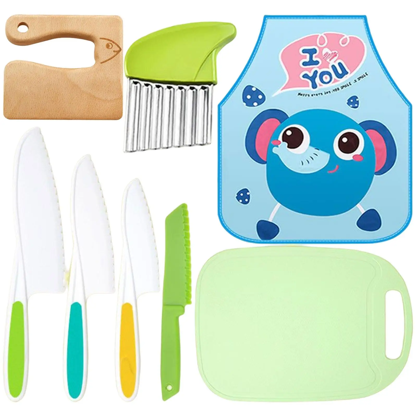 Kitchen Accessories Playset Cutting Board Apron for Children Gifts