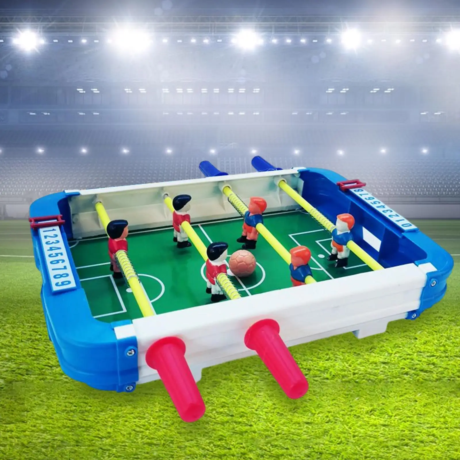 Compact Mini Foosball Table, Desktop Football Board Games Table Top Soccer Intellectual Developmental for Boys Girls Kids