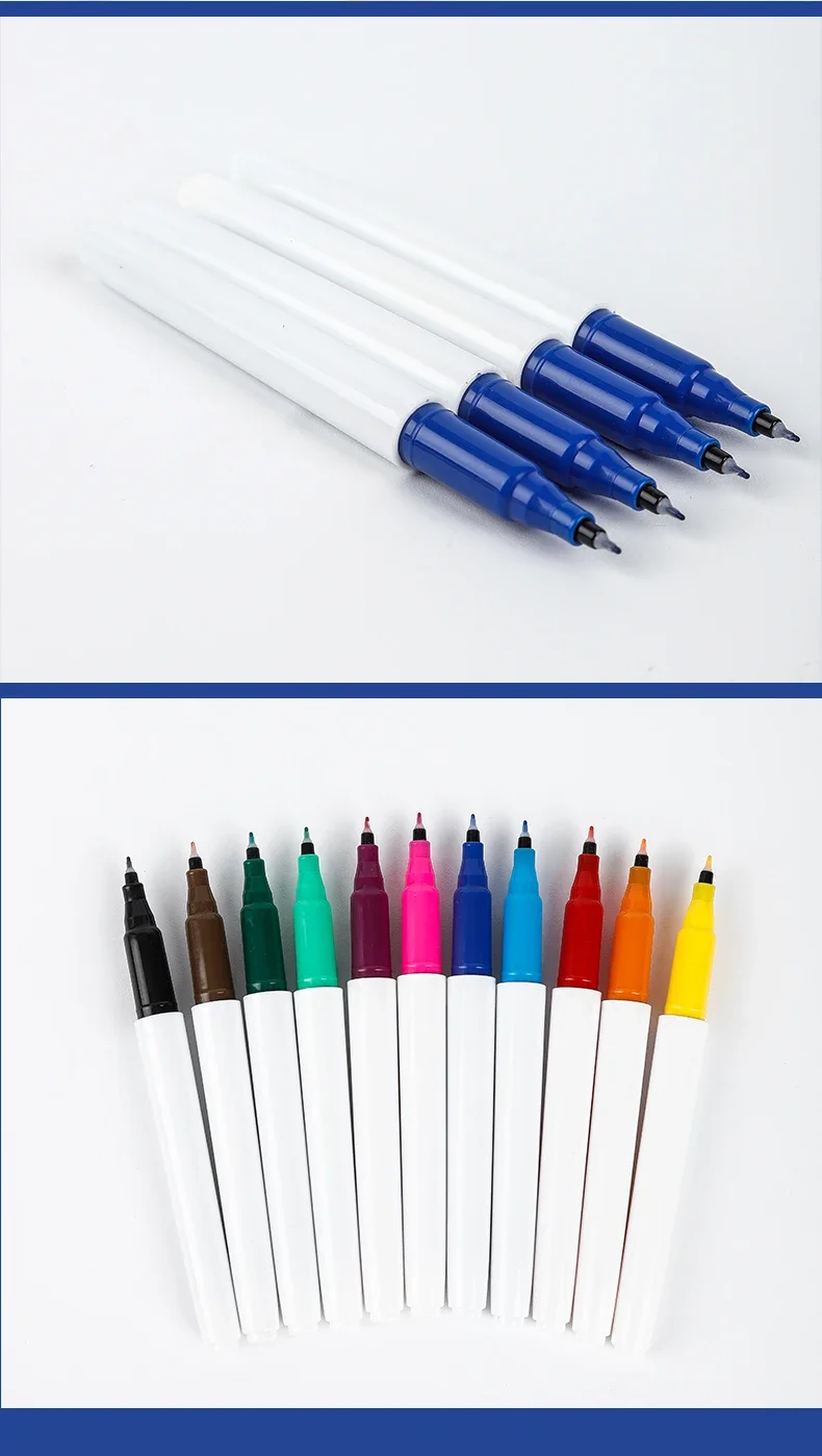 12 Farben/Set, ultrafeine Spitze, 0,5 mm trocken abwischbare Marker, löschbare Whiteboard-Marker für Schule, Büro, Planung, Whiteboard-Marker – Detail 8