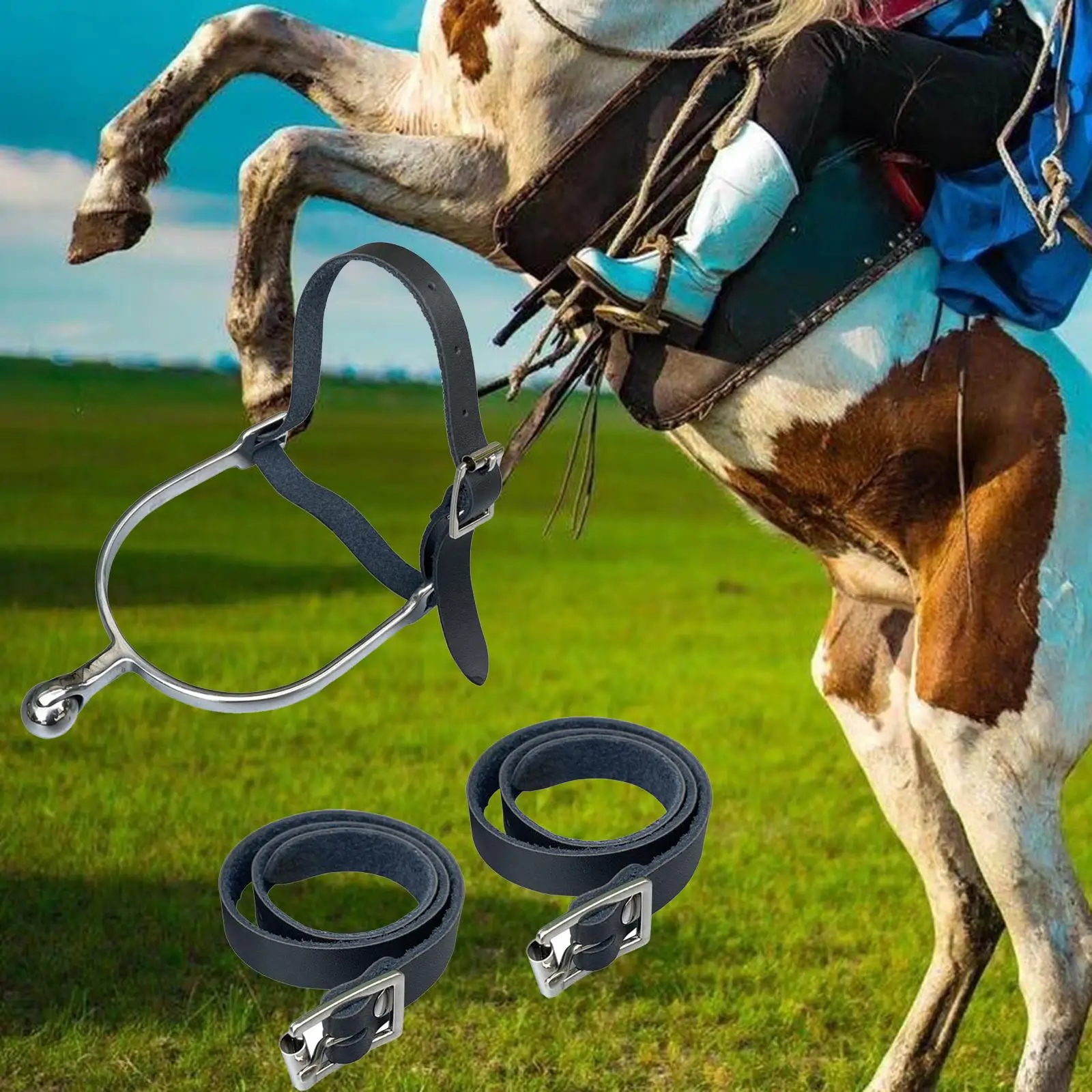 2x Spur Straps English Spur Straps Western Adjustable Premium Women Men Boot Straps Accessories for Outdoor Sports Horse Riding