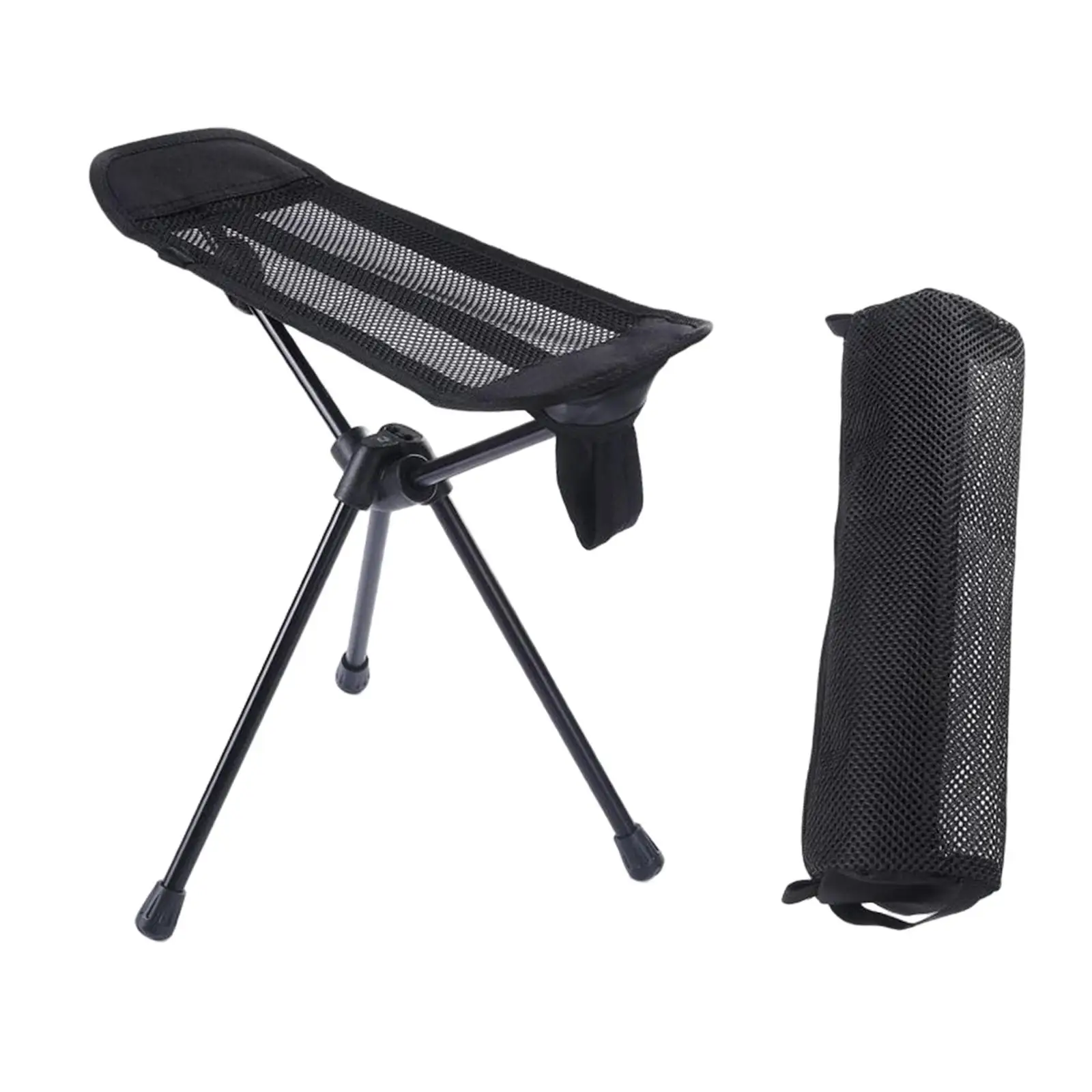 Portable Stool Adjustable Feet Legs Rest with Storage Bag Ultralight Collapsible