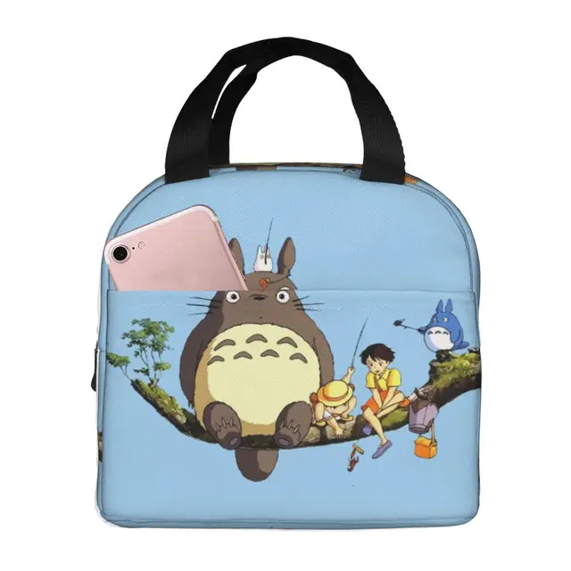 My Neighbor's Totoro Bike Lunch Bag Miyazaki Hayao Anime Designer Lunch Box  School Cooler Bag Convenient Oxford Tote Food Bags - AliExpress