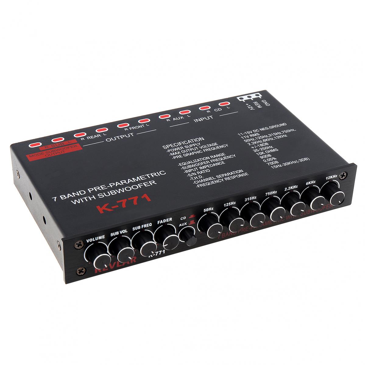 Title 7, 7band Car Audio Equalizer EQ Frequency Adjustab...