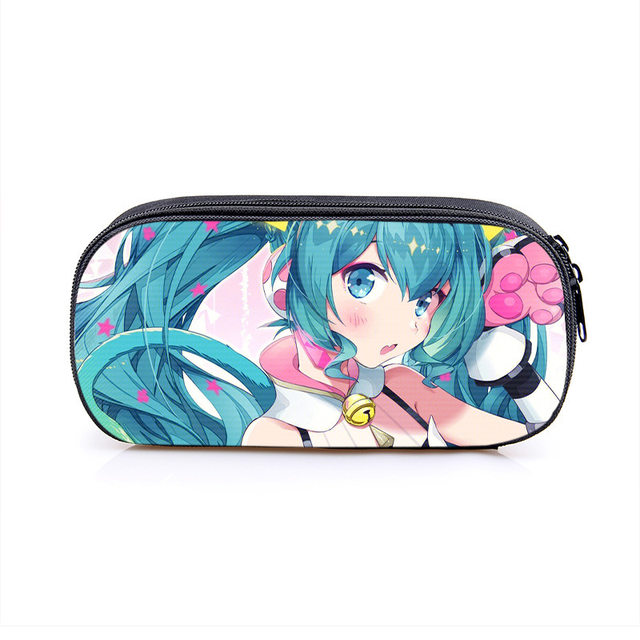 New Hatsune Miku Kawaii Pencil Pouch Cute Students School Supplies Giveaway  Badge Anime Pencil Bag Stationery Pencil Cases Gifts - AliExpress