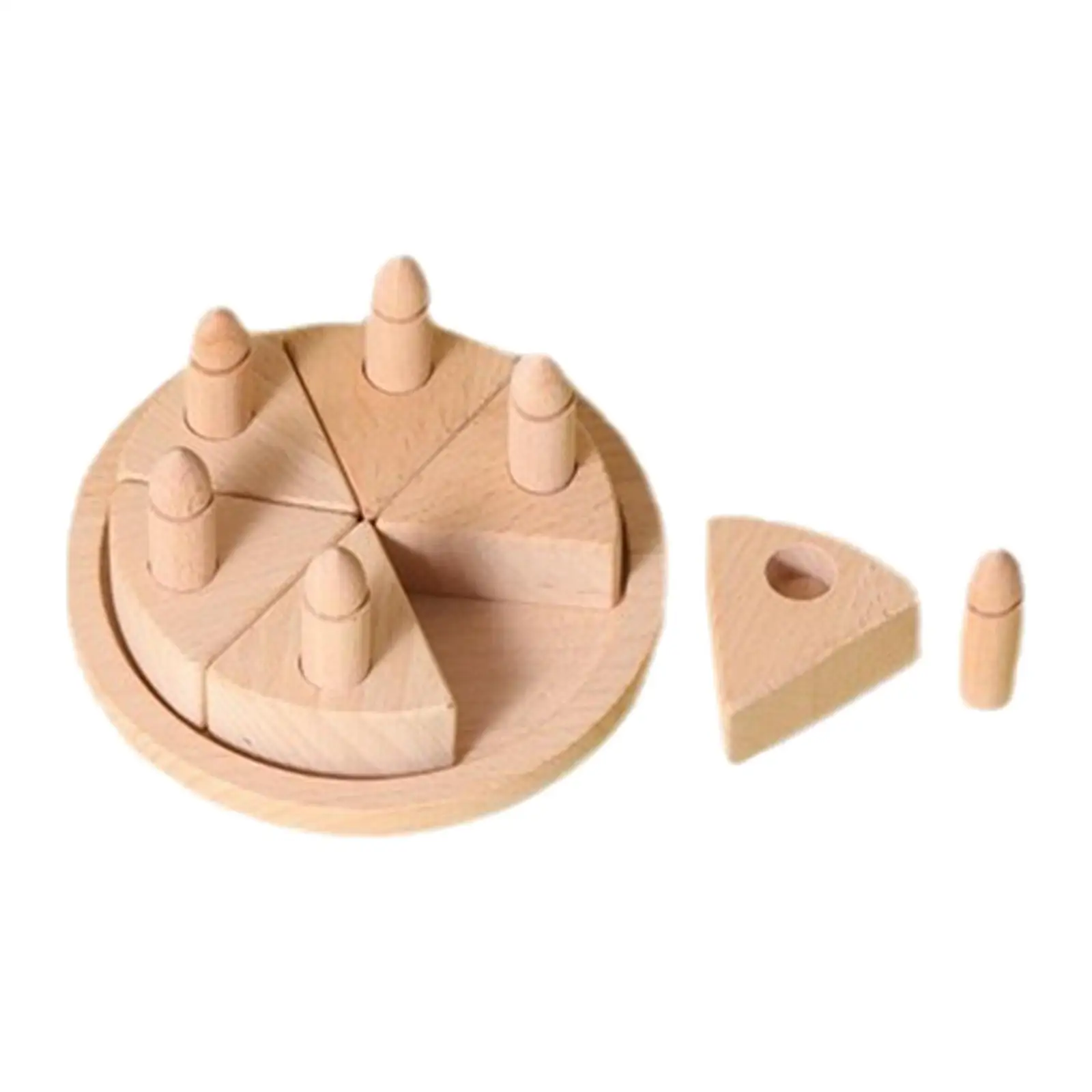 Wooden Cutting Birthday Cake Toys Birthday Fake Cake Toy Learning Educational Toddlers Cake Set for Children Birthday Gifts