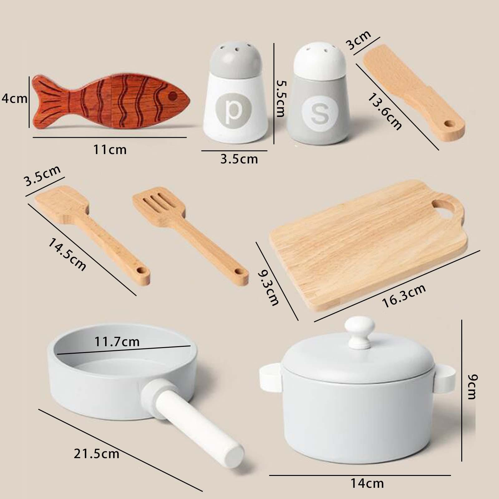 Kitchen Toyset Mini Fake Cooking Kitchen Set Accessories Educational Play Cookware Set Cooking toys for Adults Kids