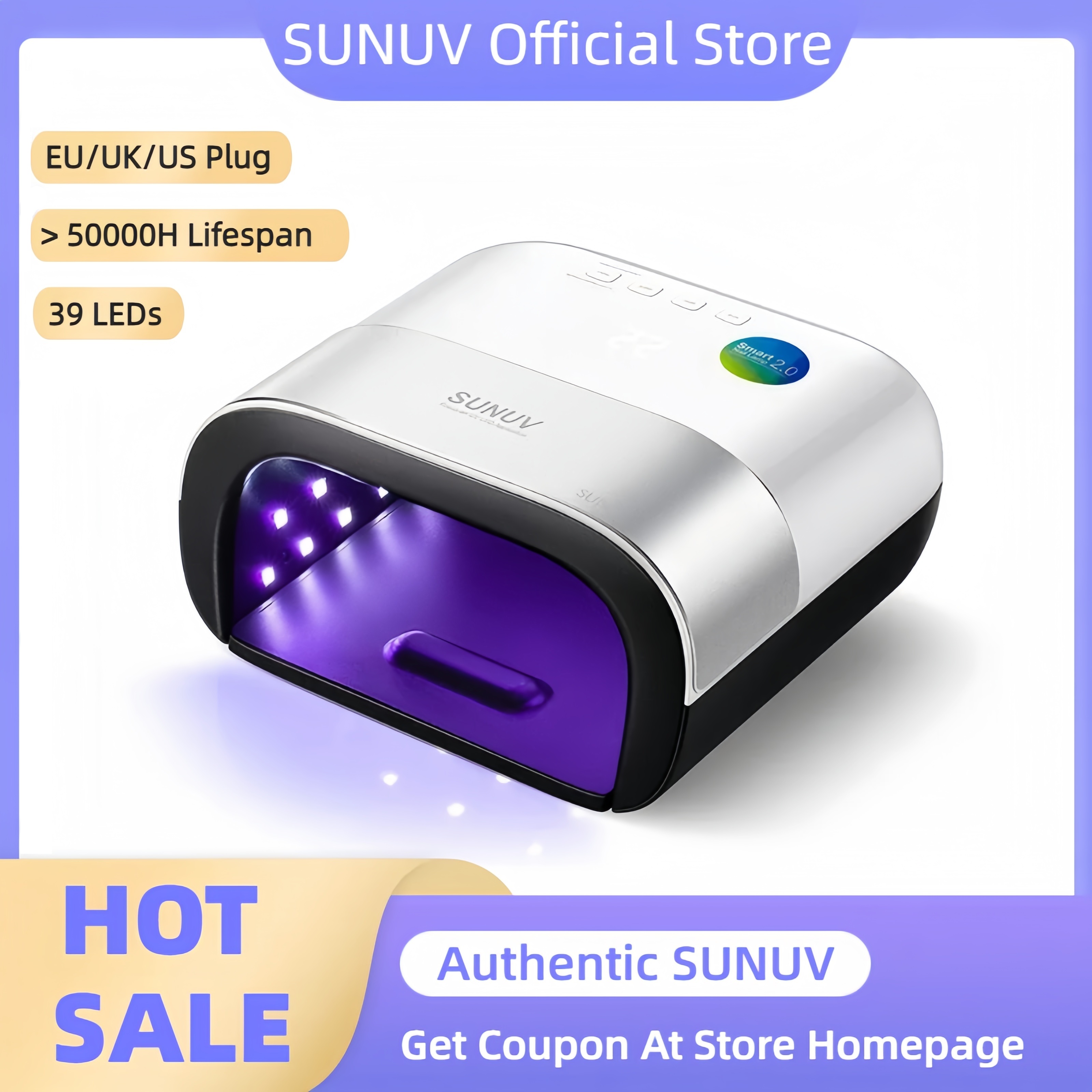 Best of SUNUV SUN3 Nail Dryer Smart 2.0 48W UV LED Lamp Nail With Smart Timer Memory Invisible Digital Timer Display Nail Drying Machine Reviews & Tips