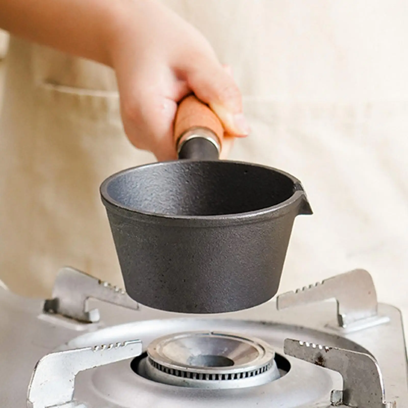 Cast Iron Skillet Pot Practical Egg Dumpling Artifact Frying Pan for Cooking Tool