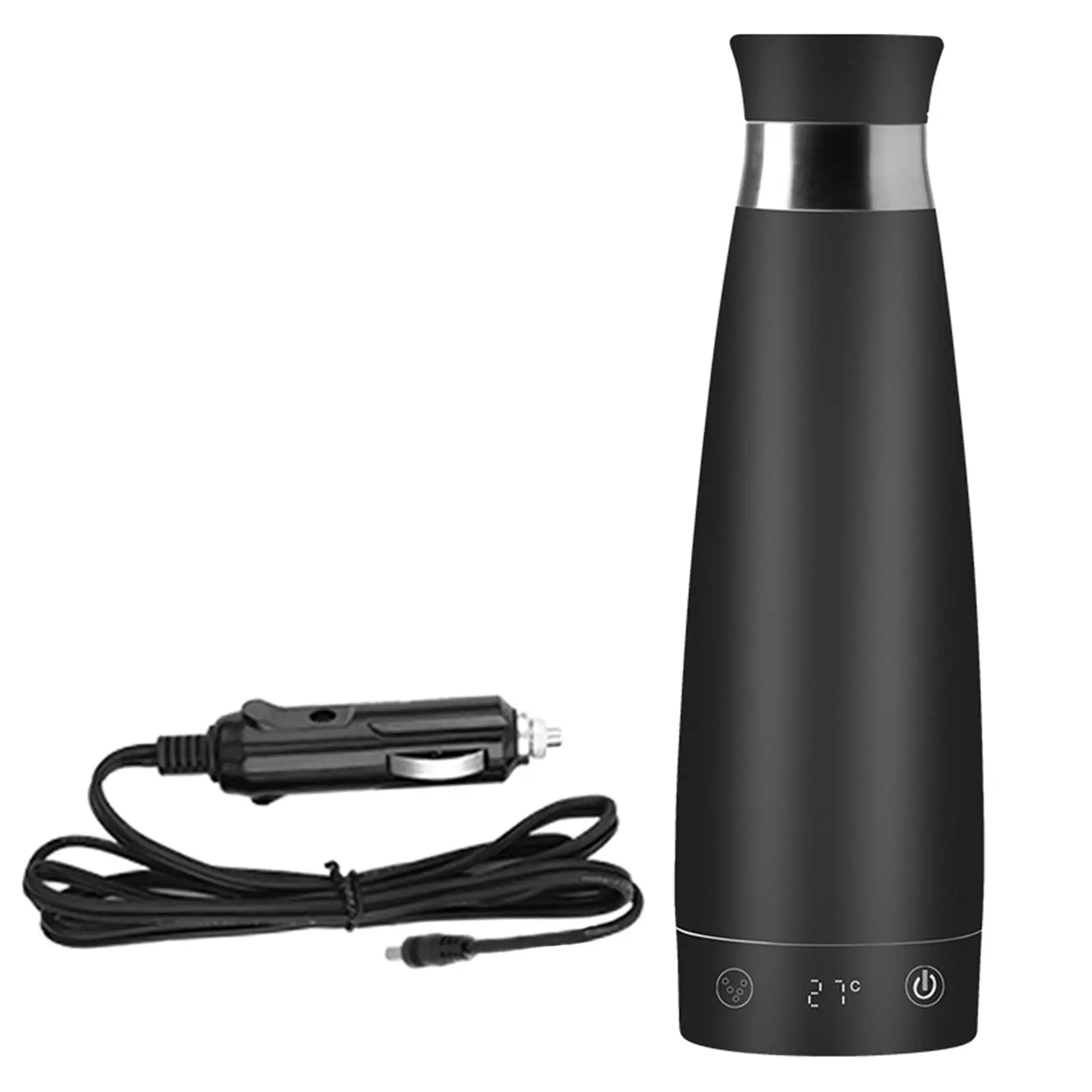Travel Water Cup Portable Temperature Control Multifunction Stainless Steel Heated 12V Universal Heating Bottle for Milk