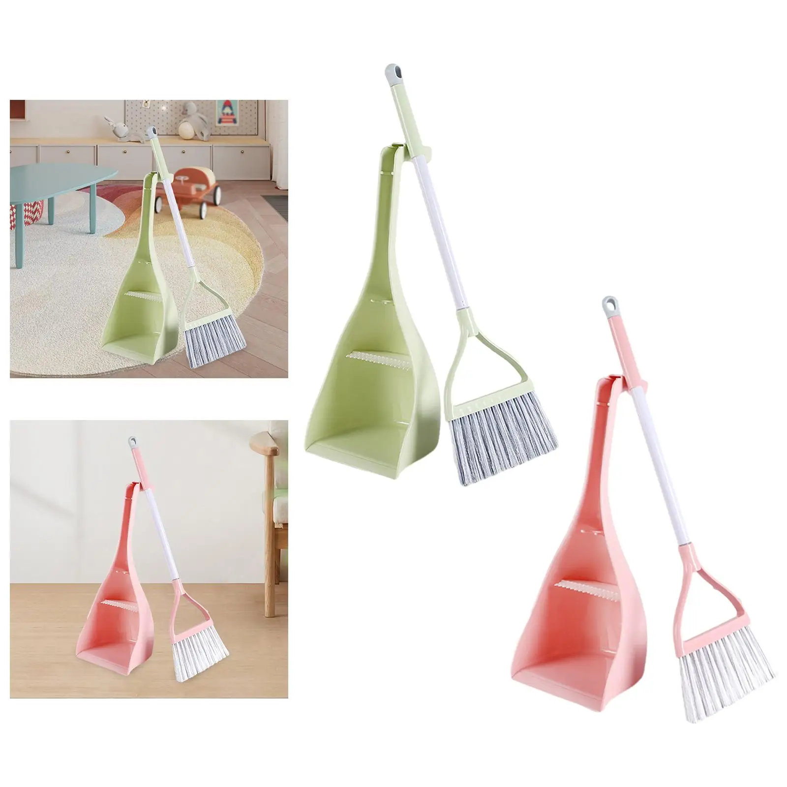 Kids Broom Set Role Playing Holiday Gifts Mini Broom with Dustpan for Preschool Kindergarten Ages 3-6 Years Old Boys Girls