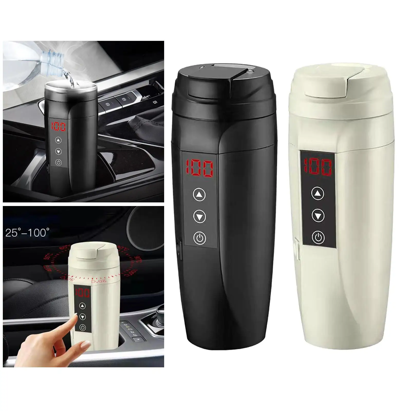 Electric Car Kettle Boiler 12V/24V er Coffee Drinking Milk Portable Tea   Boat Camping 450ml Mug