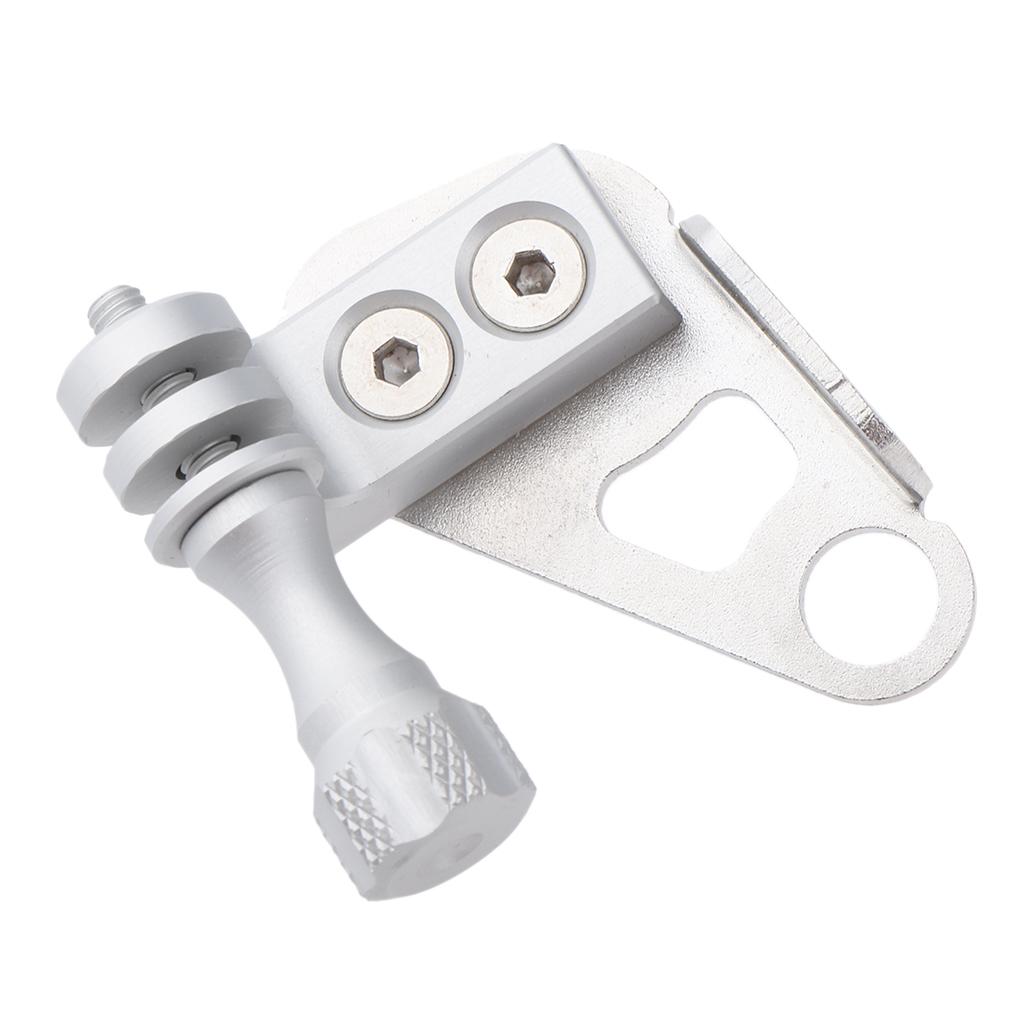 Universal Aluminum Motorcycle Left Camera Mount Bracket for Silver