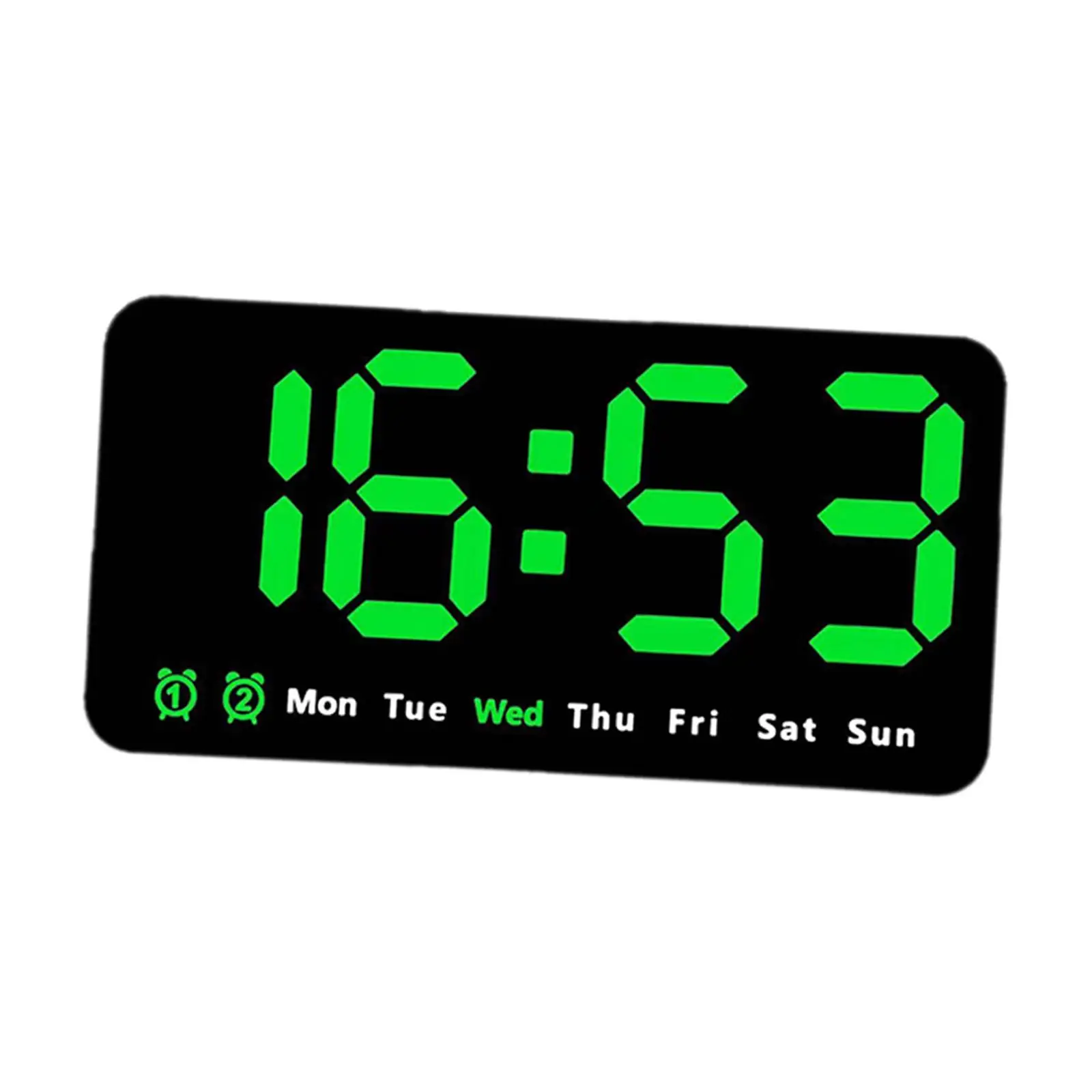 LED Desktop Alarm Clock with Day and Date Table Voice Desk Digital Clock for Bedroom Adult Beside Living Room Teens