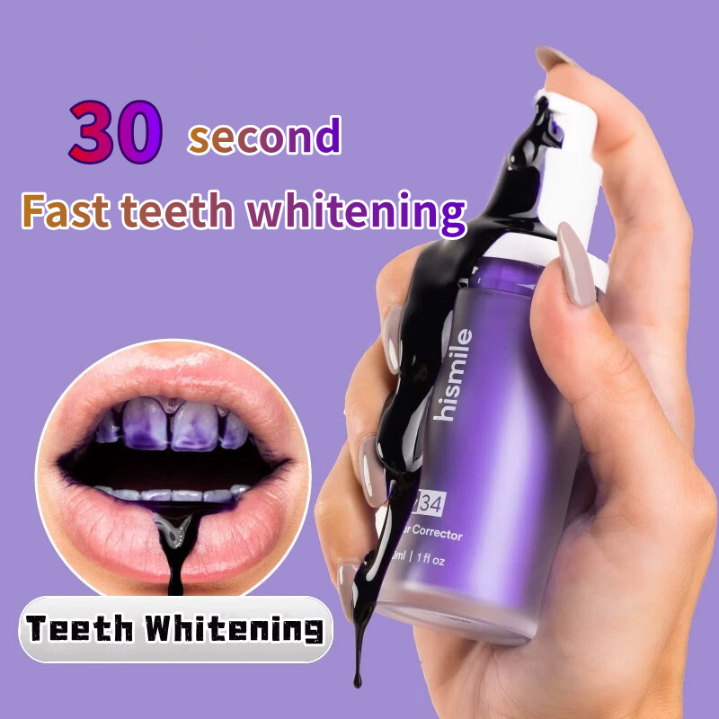 Best of V34 30ml Purple Whitening Toothpaste Remove Stains Reduce Yellowing Care For Teeth Gums Fresh Breath Brightening Teeth SMILEKIT Reviews & Tips