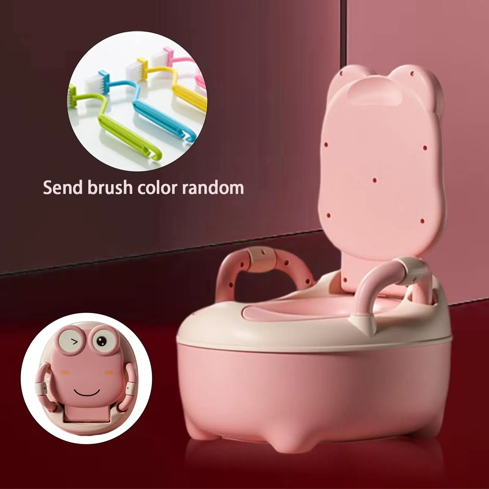 Baby Toilet Seat Potty Stool with Random brush for Unisex Child Babies