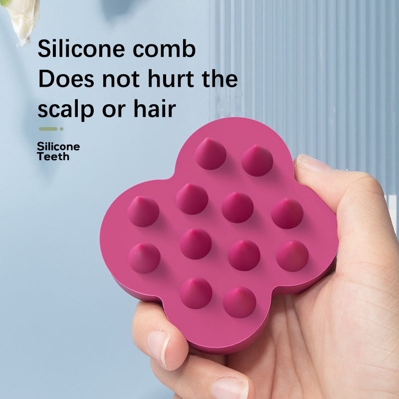 Description Picture 3 of itemSilicone Hair Scalp Massager Shampoo Brush Shower Brush Bath Spa Slimming Massage Brush For Hair Care And Head Relaxation