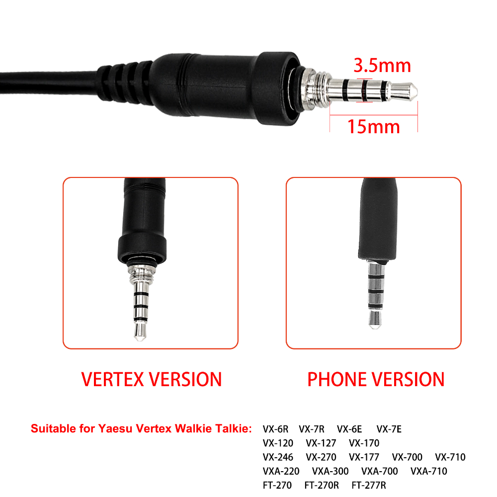 ouvido tático airsoft ptt yaesu vértice plug