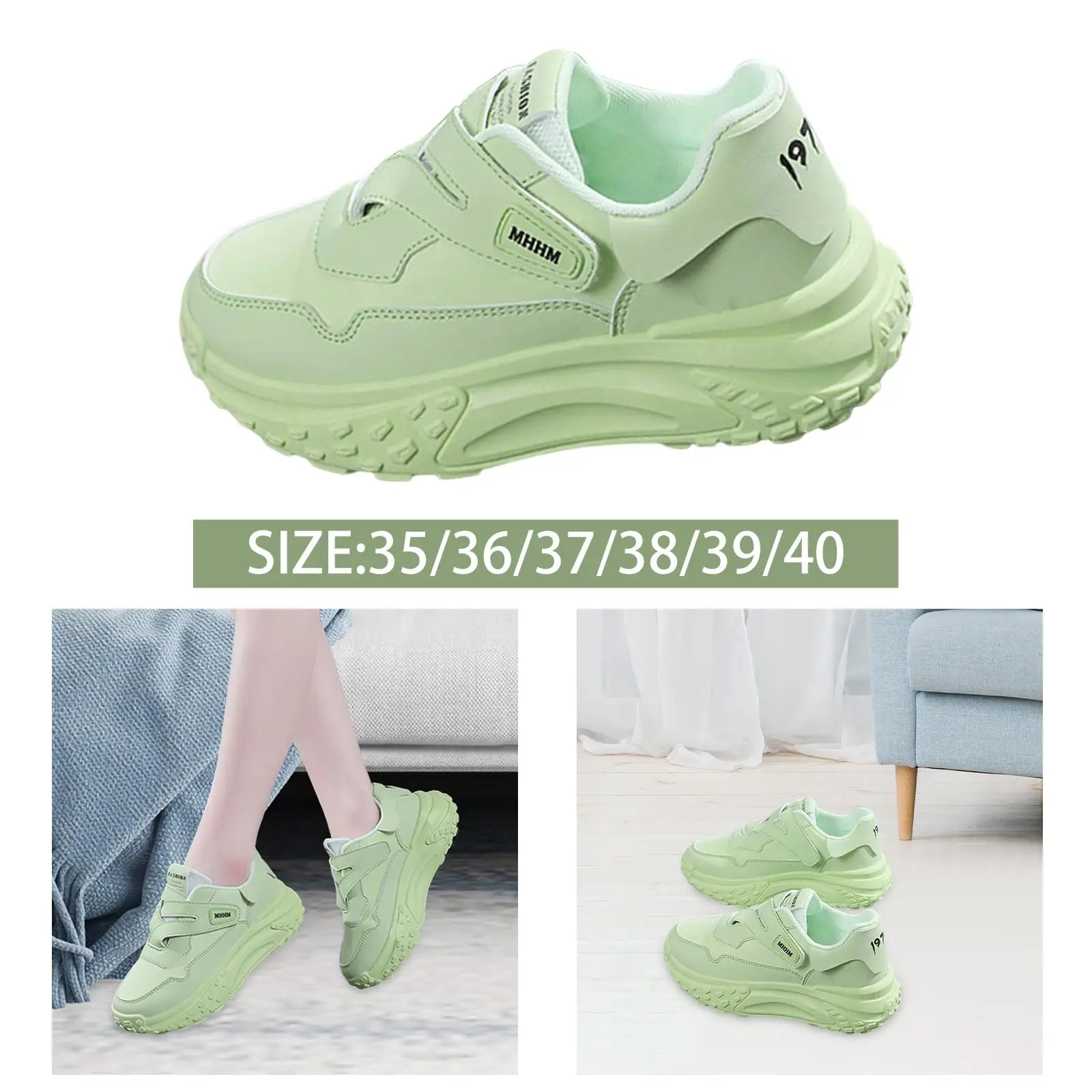 Women`s Shoes Fashion Non Slip Thick Sole Womens Trainers Shoes Gym Sport Sneakers for Jogging Street Commuting Trekking