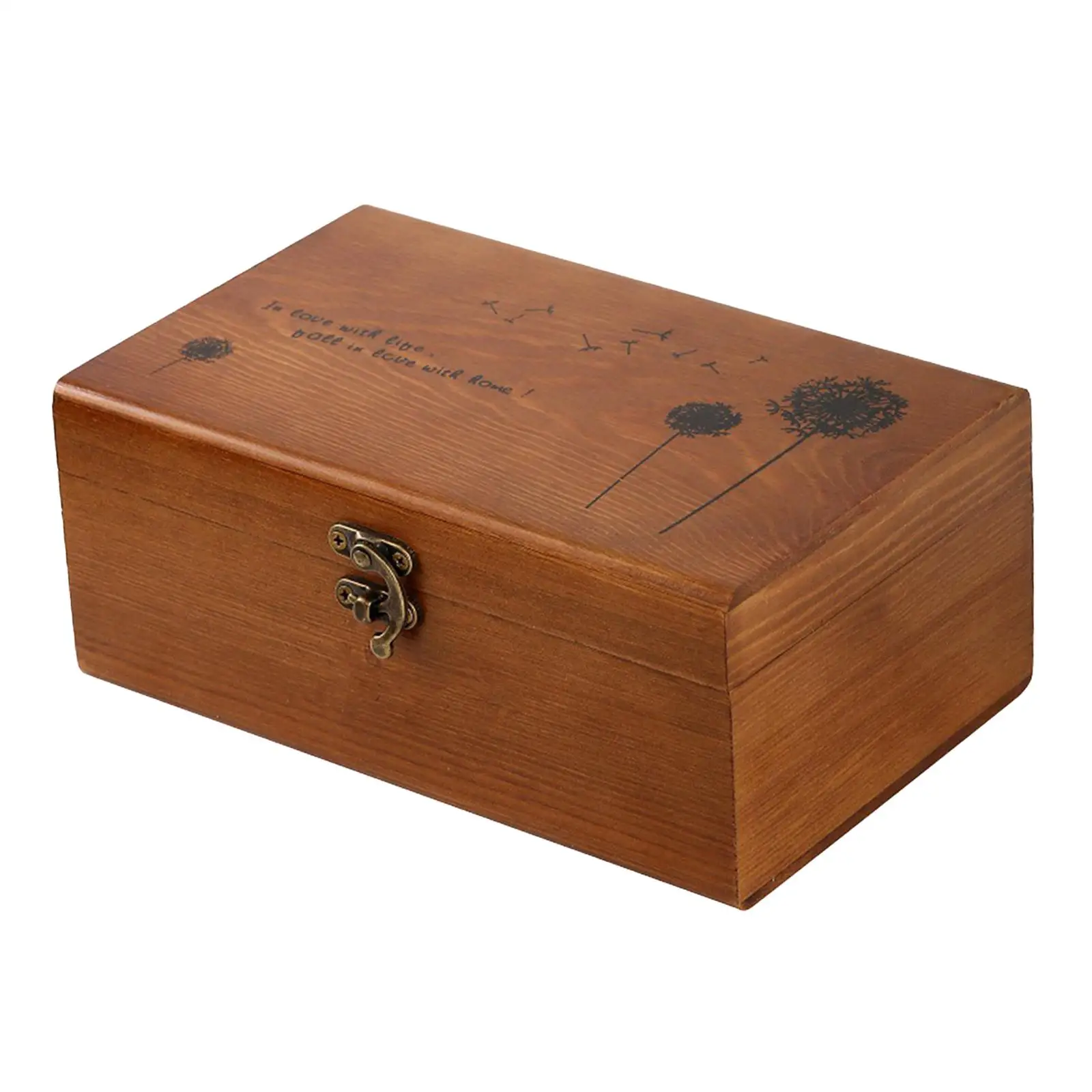 Wooden Sewing Box Empty Box for Jewelry Cosmetic Taraxacum Pattern Sewing Tools Needlework Wood Sewing Basket Sewing Box Basket