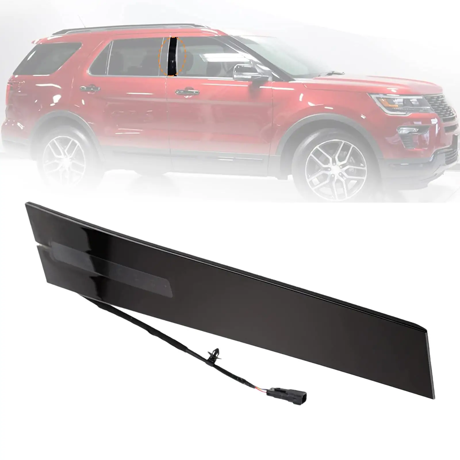 B Pillar Molding Trim Fits for Ford Explorer Direct Replaces Automobile