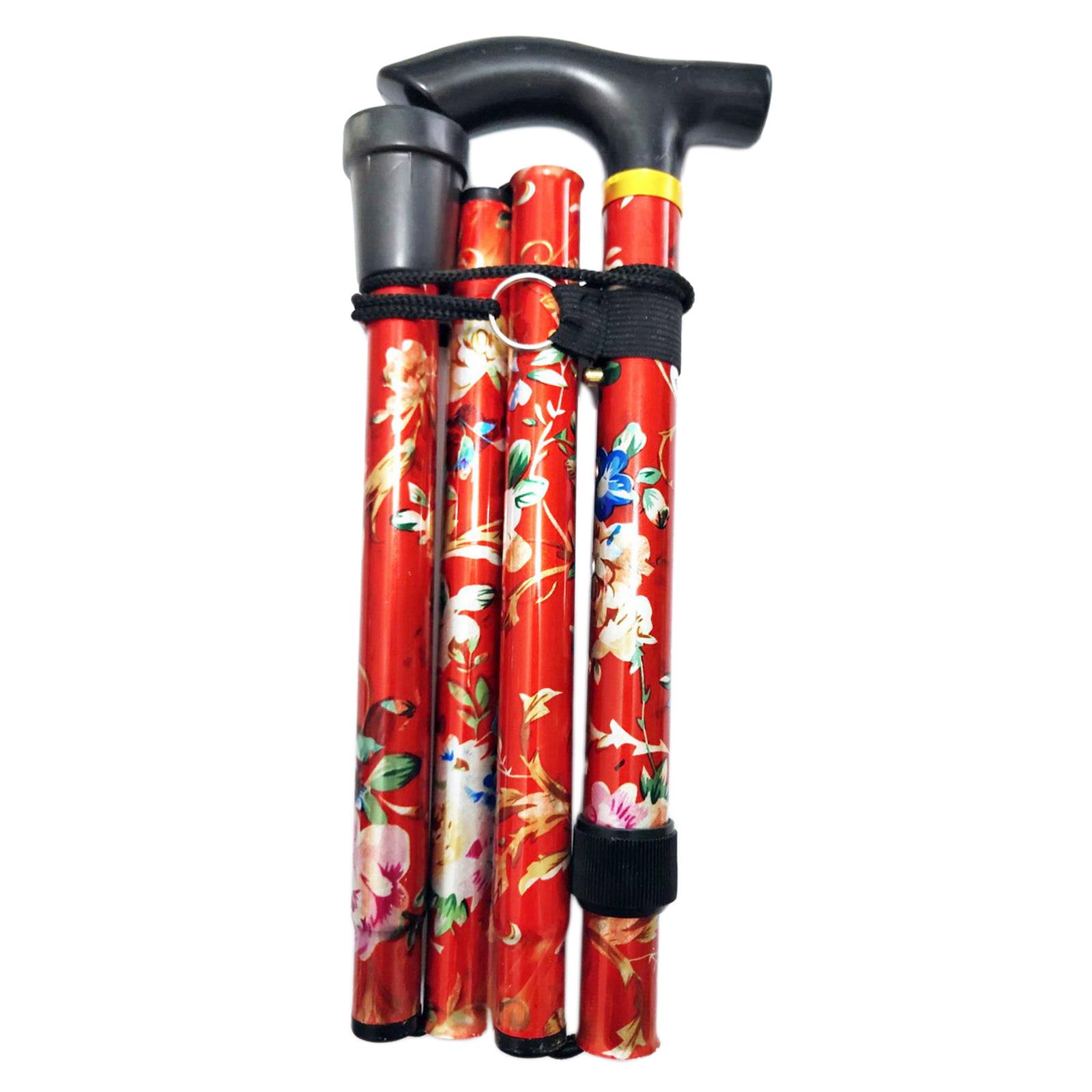 Portable Folding Cane Collapsible Walking Stick Pole Mountaineering Crutches. Portable Folding Cane Collapsible Walking Stick Pole Mountaineering Crutches.