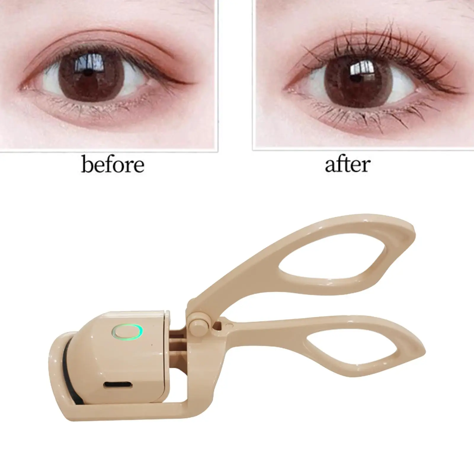 Electric Heated Eyelash Curler 2 Temperature Settings Fast Heating Safe Portable Eyelash Curling Clip for Thick Curled Eyelash