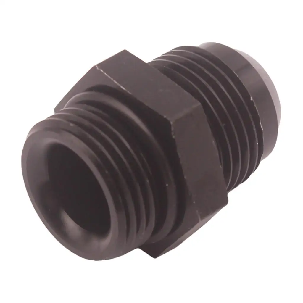 ORB-10 O-ring Boss AN10 to 12AN Male Straight Adapter Fitting, Black Color