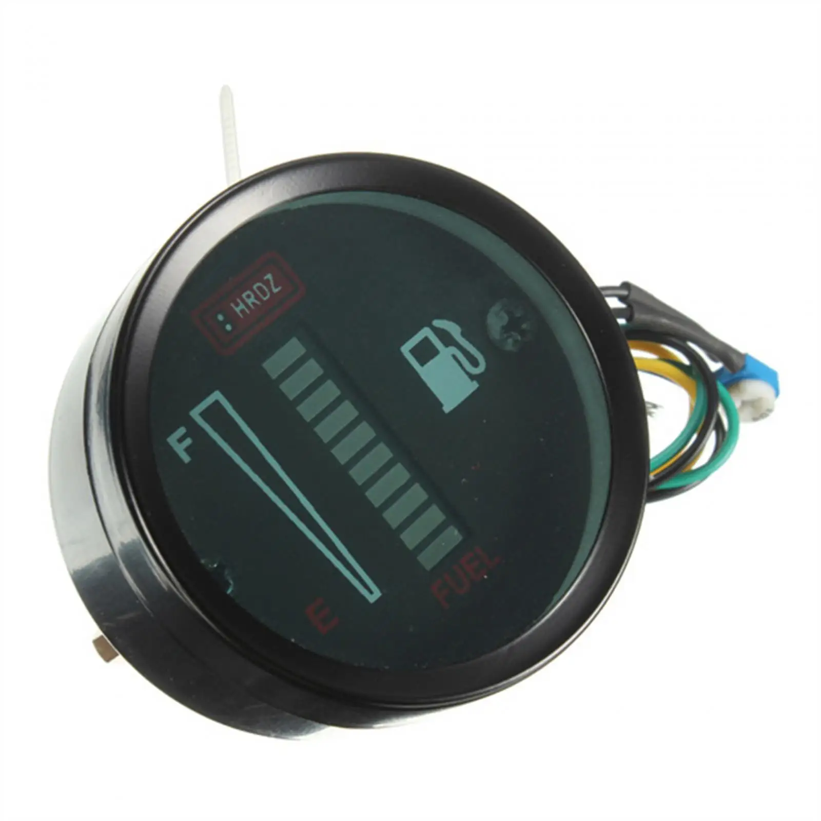 Car Motorcycle Fuel Level Display Gauge Replacement Vehicle SUV Large Screen 52mm 1 Yellow LED 1 Red LED 8 Blue LED Display 12V