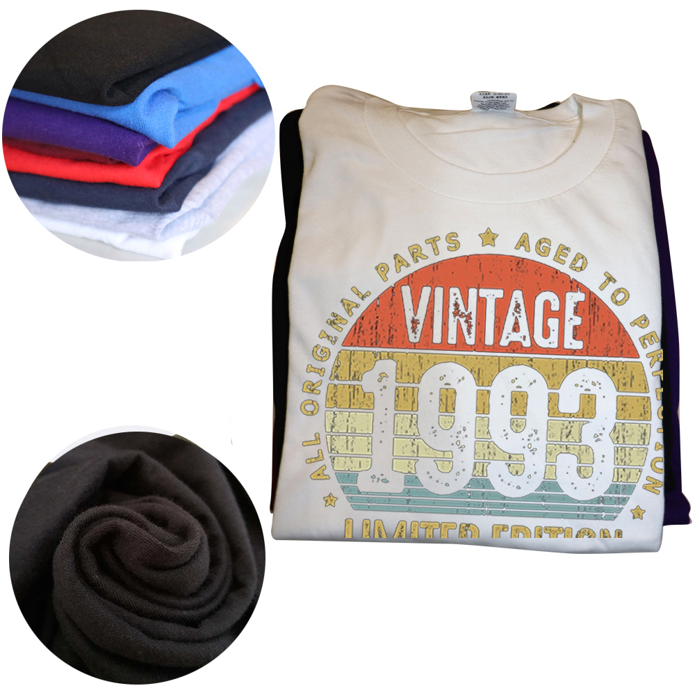 Neues Sommer T-Shirt Vintage alle Original teile geboren im Jahr T-Shirt Baumwolle Retro Geburtstags geschenk Kurzarm T-Shirt – Detail 4