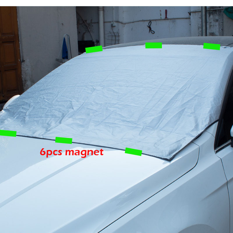 Universal 210X120CM Polyester Auto Sonnenschutz Abdeckung Schild Auto Schnee Abdeckung Magnet Windschutzscheibe Frost Frontscheibe Protecter – Detail 2