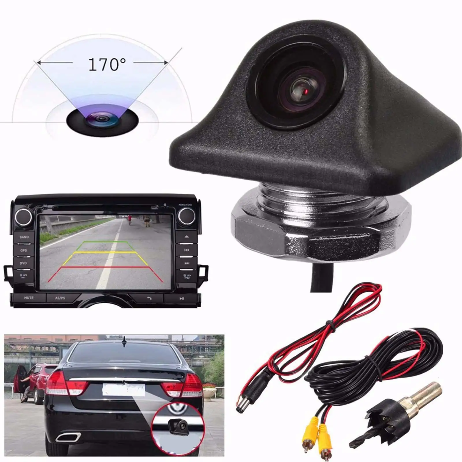 Car Rear View Camera High Sensitivity Parking Reverse Backup Camera for Car Truck Rv Bus Vehicle