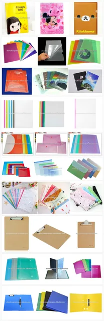 Best price custom PP stationery clear button file bag wholesale plastic  file folder with fastener