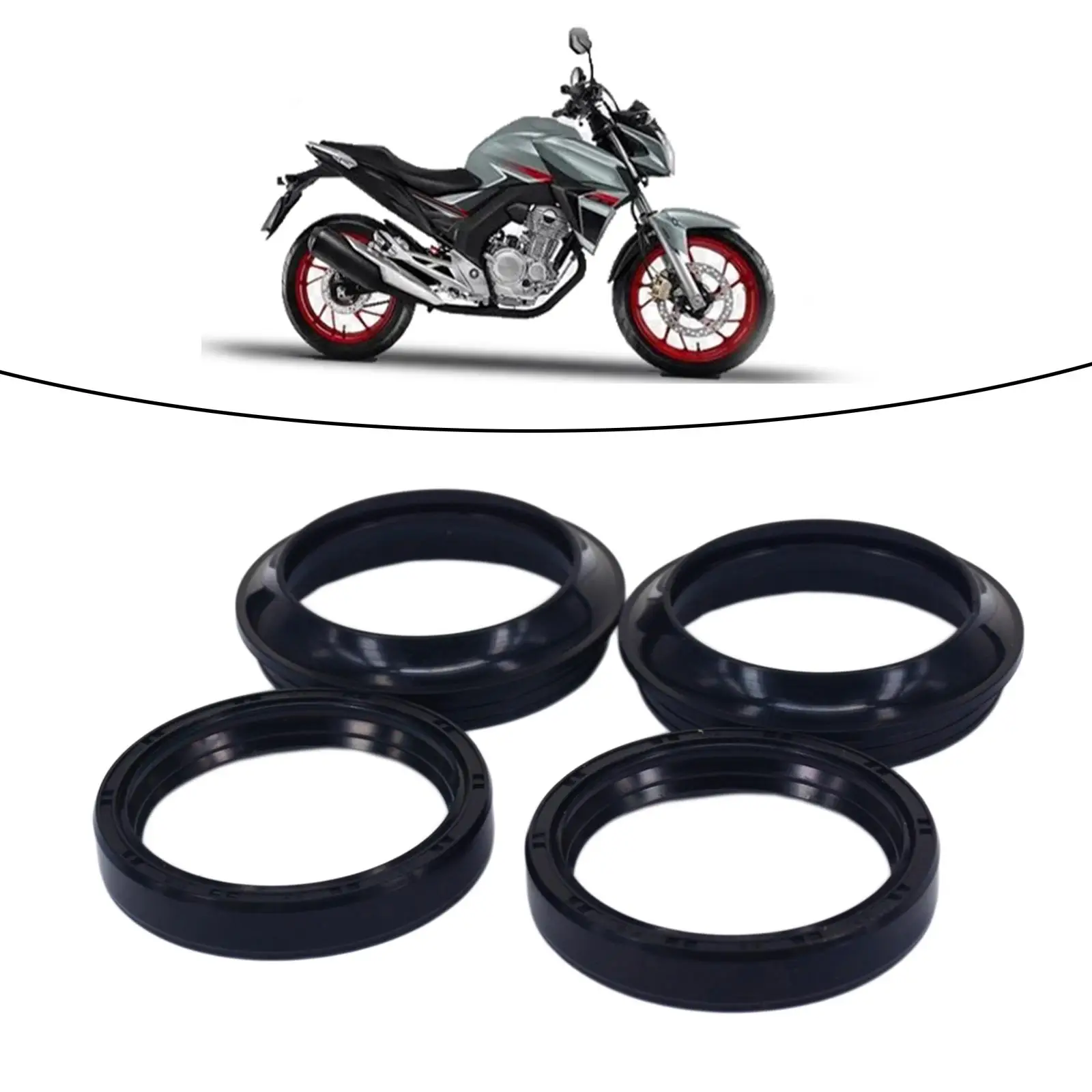 Motorcycle Oil Seals Dust Seals Kit Repair Parts 37x50x11mm Replacement for Honda CBR250RA Crf230L XR250R VFR750F Crf150rii