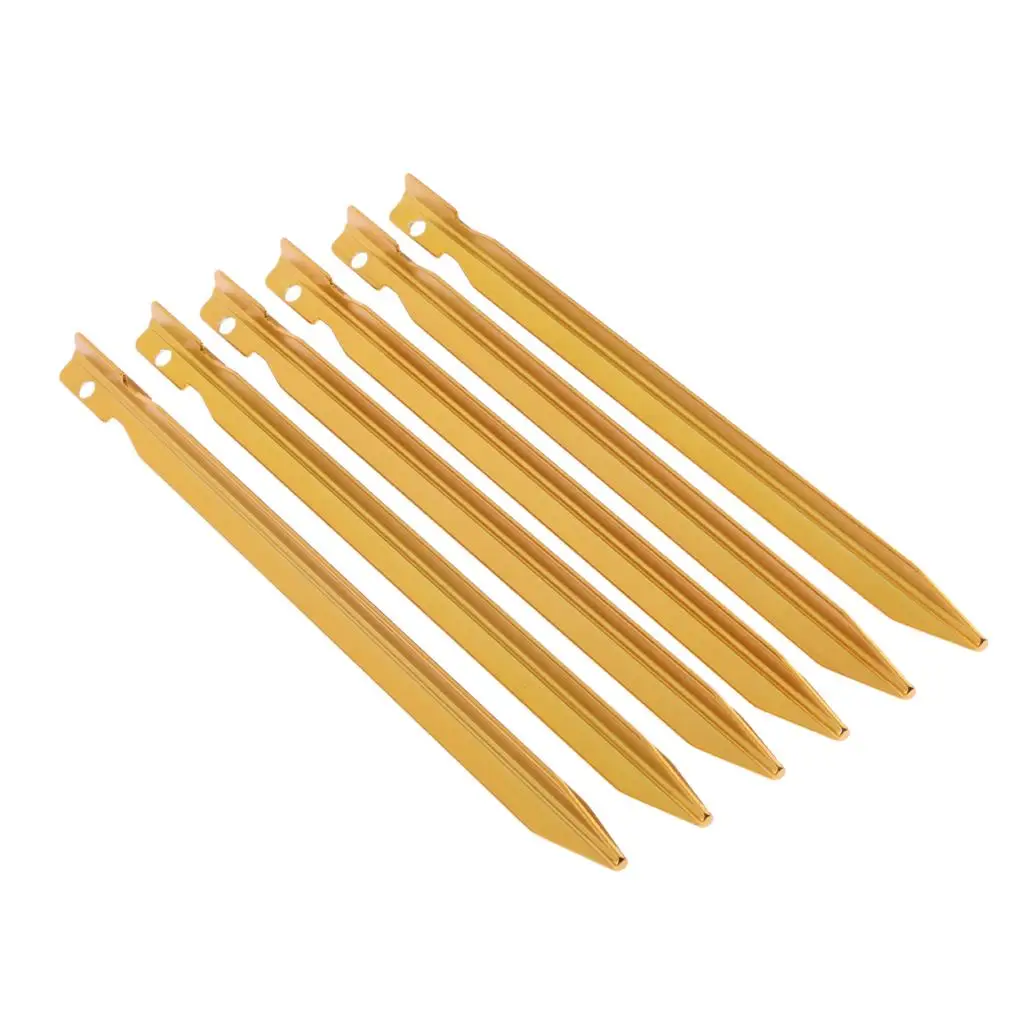 6pcs/12pcs Tent Stake Tent Peg Tent Nail for Outdoor Camping Hiking Accessories 18cm/7.1inch