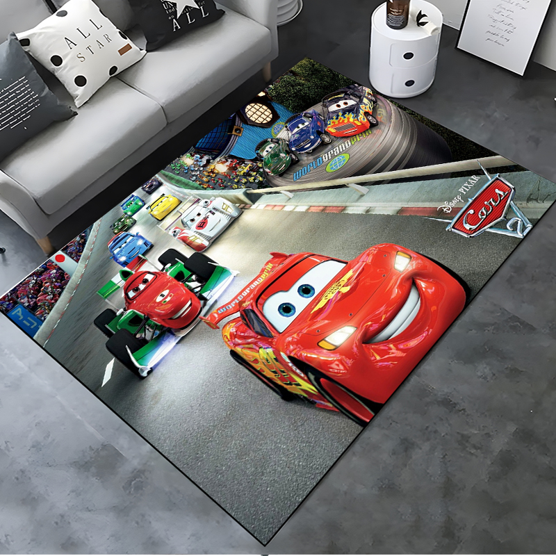 Title 8, Disney Lightning McQueen Car Area Rugs Carpet f...