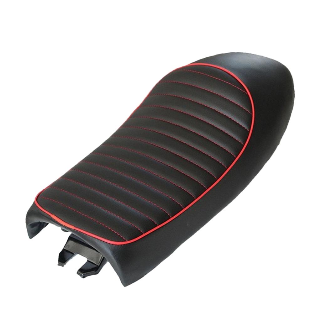 Universal Motorcycle Flat Brat Cafe Racer Seat - Comfortable Hump Styling Cushion, for Honda for Yamaha for Suzuki for Kawasak