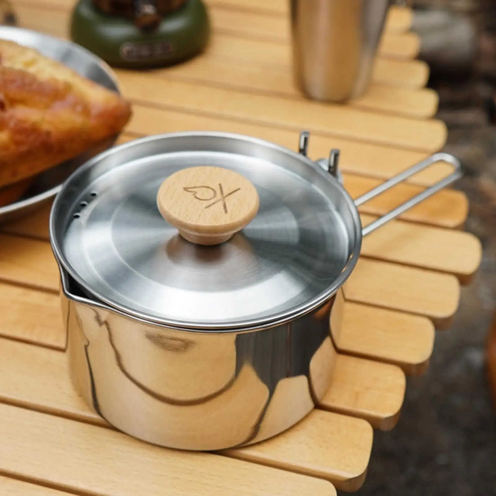 Portable Camping Teapot with Water Kettle with Handle, Tableware,