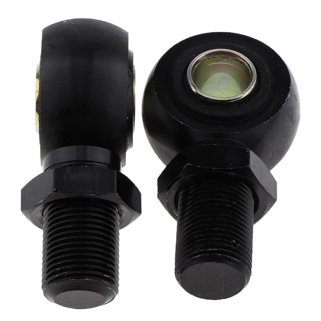 1 Pair of 12mm black impact Absorber Damper Joint Rear Round Eye Adapter