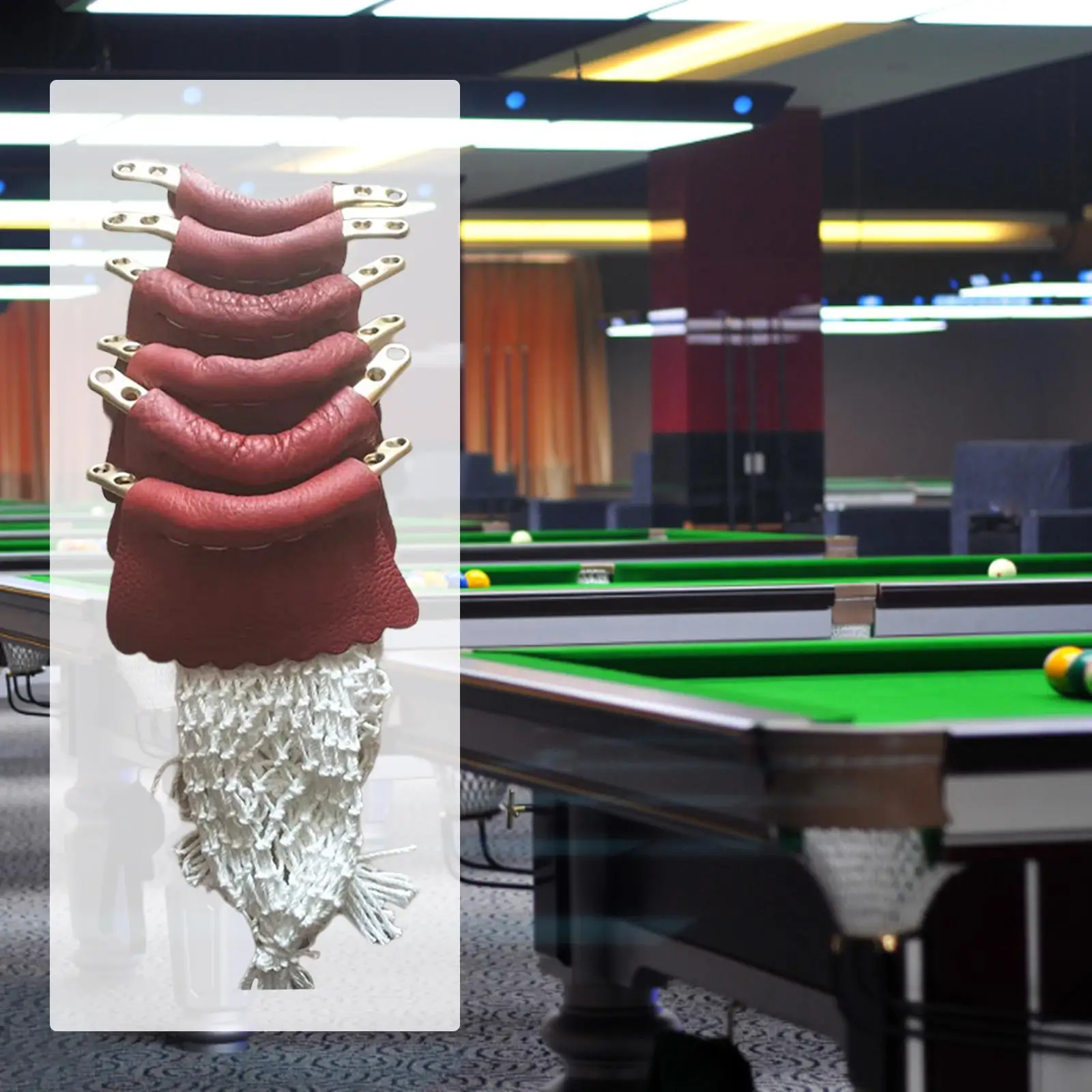 Snooker Pocket Nets 6Pcs/Set Replacement Heavy Duty Billiard Accessories, Billiards Mesh Bag Billiard Pool Table Pockets
