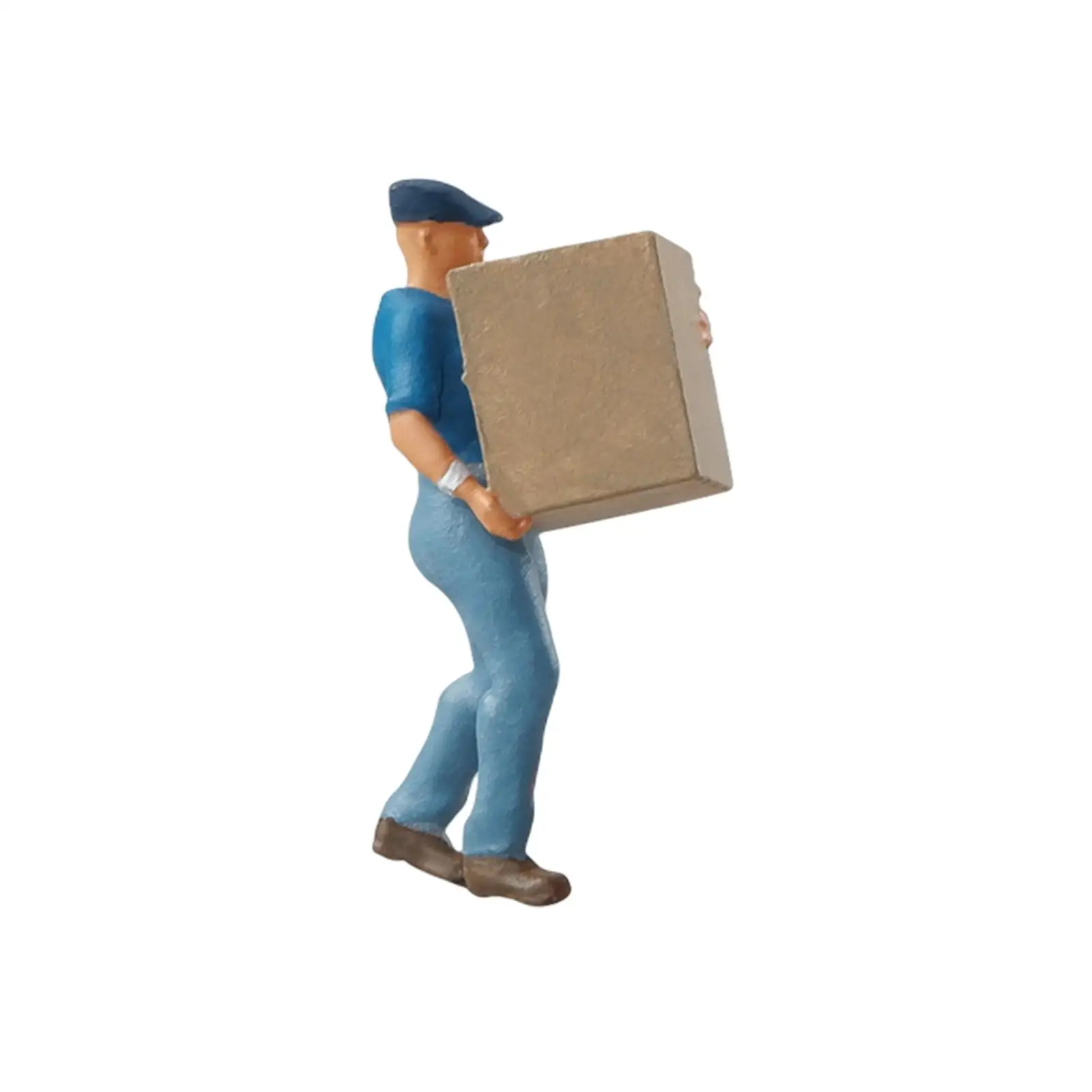 1/64 Delivery Man Model Porter People Figurine Character Model for Micro Landscape