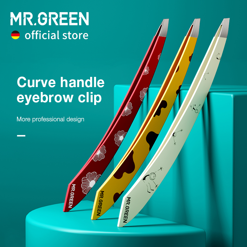 Best of MR.GREEN Curve Handle Eyebrows Tweezers Professional Fine Hairs Puller Makeup Tools Stainless Steel Beauty Clips Removal Reviews & Tips