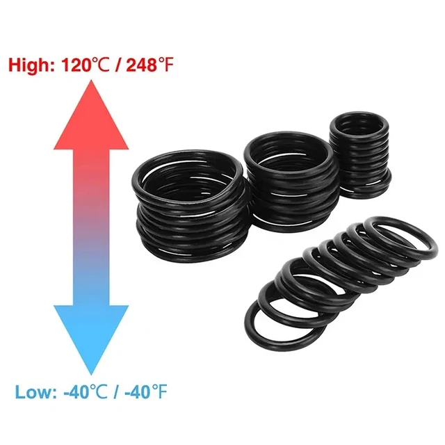 225/740/1200Pcs O-ring Rubber Gaskets Seal Ring Nitrile Rubber