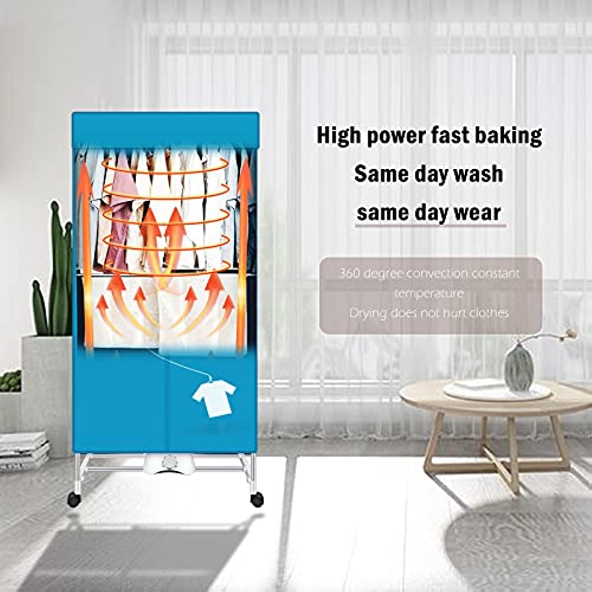 Title 6, Portable Dryer,110V 1000W Electric Clothes Drye...