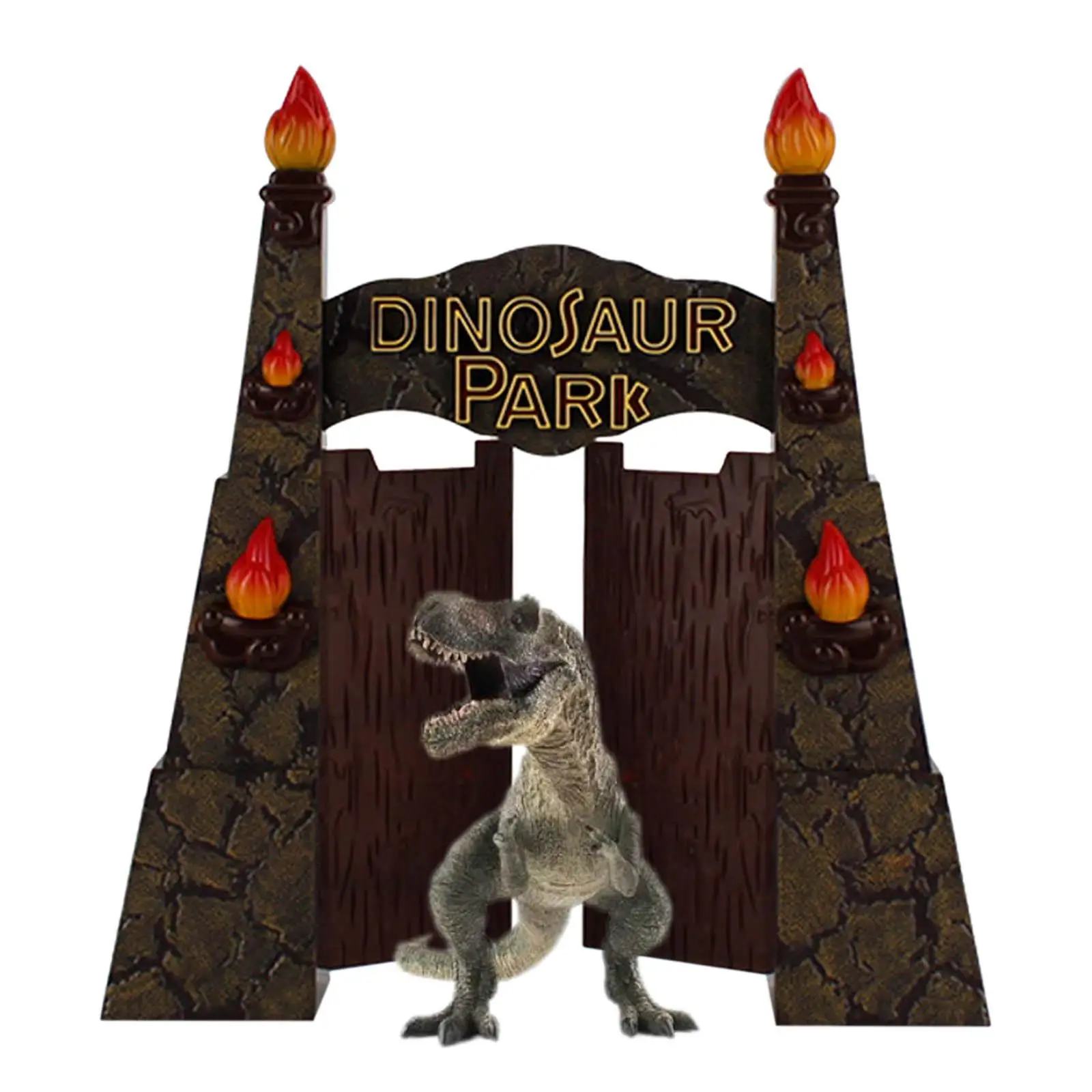 Dinosaur Park Fittings Sculpture Ornament Durable Gift Backdrop Model DIY Gate Frame for Kids Birthday Adventure Party
